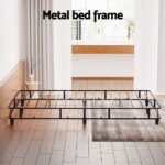 Artiss Bed Frame Queen Size Metal Grey MASON - Image 5