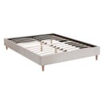 Artiss Bed Frame Double Size Beige ZORA - Image 2