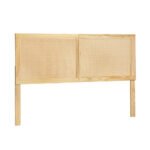 Artiss Bed Head Headboard Queen Rattan - RIBO Pine - Image 6