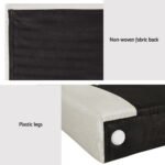 Artiss Bed Frame Bed Head Headboard Queen Fabric - RIVE Beige - Image 6