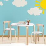 Keezi 3PCS Kids Table and Chairs Set Activity Toy Play Desk - Image 7