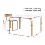 Keezi 5PCS Kids Table and Chairs Set Activity Toy Play Desk - Image 2