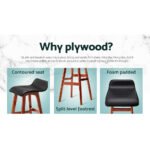 Artiss 4x Bar Stools Wooden Stool Black - Image 4