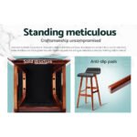 Artiss 4x Bar Stools Wooden Stool Black - Image 6