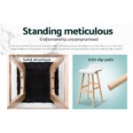 Artiss 4x Bar Stools Wooden Stool White - Image 6