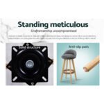 Artiss 2x Bar Stools Padded Linen Wooden Grey - Image 6