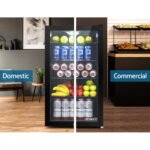 Devanti 98L Bar Fridge Glass Door Mini Fridges Freezer Black - Image 7