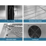 Devanti 198L Bar Fridge Dual Glass Door w/Light Black - Image 6