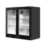 Devanti 198L Bar Fridge Dual Glass Door w/Light Black - Image 7