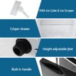 Devanti 122L Two Door Bar Fridge Mini Fridge with Freezer Black - Image 6