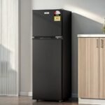 Devanti 122L Two Door Bar Fridge Mini Fridge with Freezer Black - Image 7