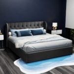 Artiss Bed Frame King Size Gas Lift Charcoal ISSA - Image 2
