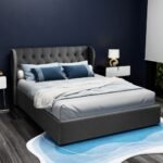 Artiss Bed Frame Queen Size Gas Lift Charcoal ISSA - Image 2
