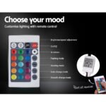 Artiss Bed Frame Double Size LED Gas Lift Black LUMI - Image 5