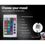 Artiss Bed Frame Double Size LED Gas Lift White LUMI - Image 5