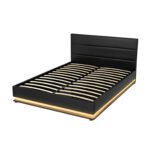 Artiss Bed Frame Queen Size LED Gas Lift Black LUMI - Image 7