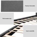 Artiss Bed Frame Single Size Grey NEO - Image 6