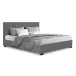 Artiss Bed Frame Double Size Gas Lift Grey NINO - Image 8