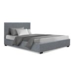 Artiss Bed Frame King Single Size Gas Lift Grey NINO - Image 8