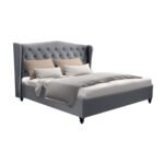 Artiss Bed Frame Double Size Grey PIER - Image 8