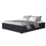 Artiss Bed Frame Double Size Gas Lift Base Charcoal TOKI - Image 3