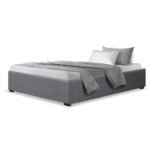 Artiss Bed Frame King Single Size Gas Lift Base Grey TOKI - Image 3