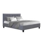 Artiss Bed Frame Double Size Grey VANKE - Image 8