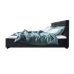 Artiss Bed Frame Queen Size Gas Lift Charcoal VILA - Image 4