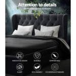 Artiss Bed Frame Queen Size with 4 Drawers Charcoal MILA - Image 5