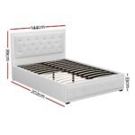 Artiss Bed Frame Double Size Gas Lift White TIYO - Image 2