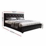Artiss Bed Frame Double Size Gas Lift Black TIYO - Image 2
