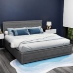 Artiss Bed Frame King Size Gas Lift Grey TIYO - Image 7