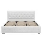 Artiss Bed Frame King Size Gas Lift White TIYO - Image 3