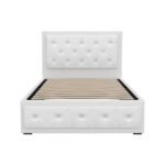 Artiss Bed Frame King Single Size Gas Lift White TIYO - Image 3