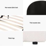 Artiss Bed Frame Gas Lift Strorage Beds Base Platform Boucle Fabric Double ELLA - Image 6