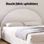 Artiss Bed Frame Gas Lift Strorage Beds Base Platform Boucle Fabric Queen ELLA - Image 4