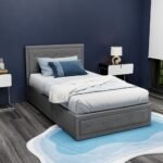 Artiss Bed Frame King Single Size Gas Lift Storage Mattress Base Wooden Grey - Image 7