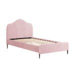 Artiss Bed Frame King Single Size Velvet Pink OLAN - Image 7