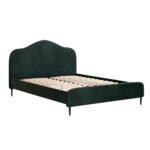 Artiss Bed Frame Queen Size Velvet Dark Green OLAN - Image 7