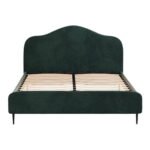 Artiss Bed Frame Queen Size Velvet Dark Green OLAN - Image 3