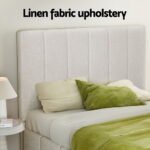 Artiss Bed Frame Queen Size Beige TETTE - Image 4