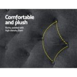 Artiss Bed Head Headboard Queen Size Fabric - CAPPI Charcoal - Image 4