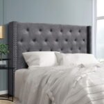Artiss Bed Head Headboard Queen Size Fabric - LUCA Grey