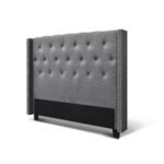 Artiss Bed Head Headboard Queen Size Fabric - LUCA Grey - Image 3