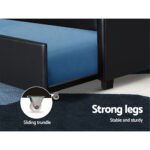 Artiss Bed Frame King Single Size Trundle Daybed Black - Image 6