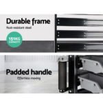 Giantz 90 Storage Bin Rack Stand Double-sided Wheels - Image 5