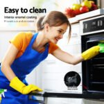 Devanti Electric Built In Wall Oven 80L Convection Grill Ovens Stainless Steel - Image 6