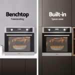 Devanti Electric Built In Wall Oven 80L Convection Grill Ovens Stainless Steel - Image 7