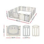 Keezi Baby Playpen 20 Panels Foldable Toddler Fence Safety Play Activity Centre - Image 2