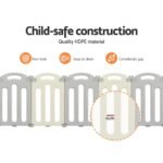 Keezi Baby Playpen 20 Panels Foldable Toddler Fence Safety Play Activity Centre - Image 6
